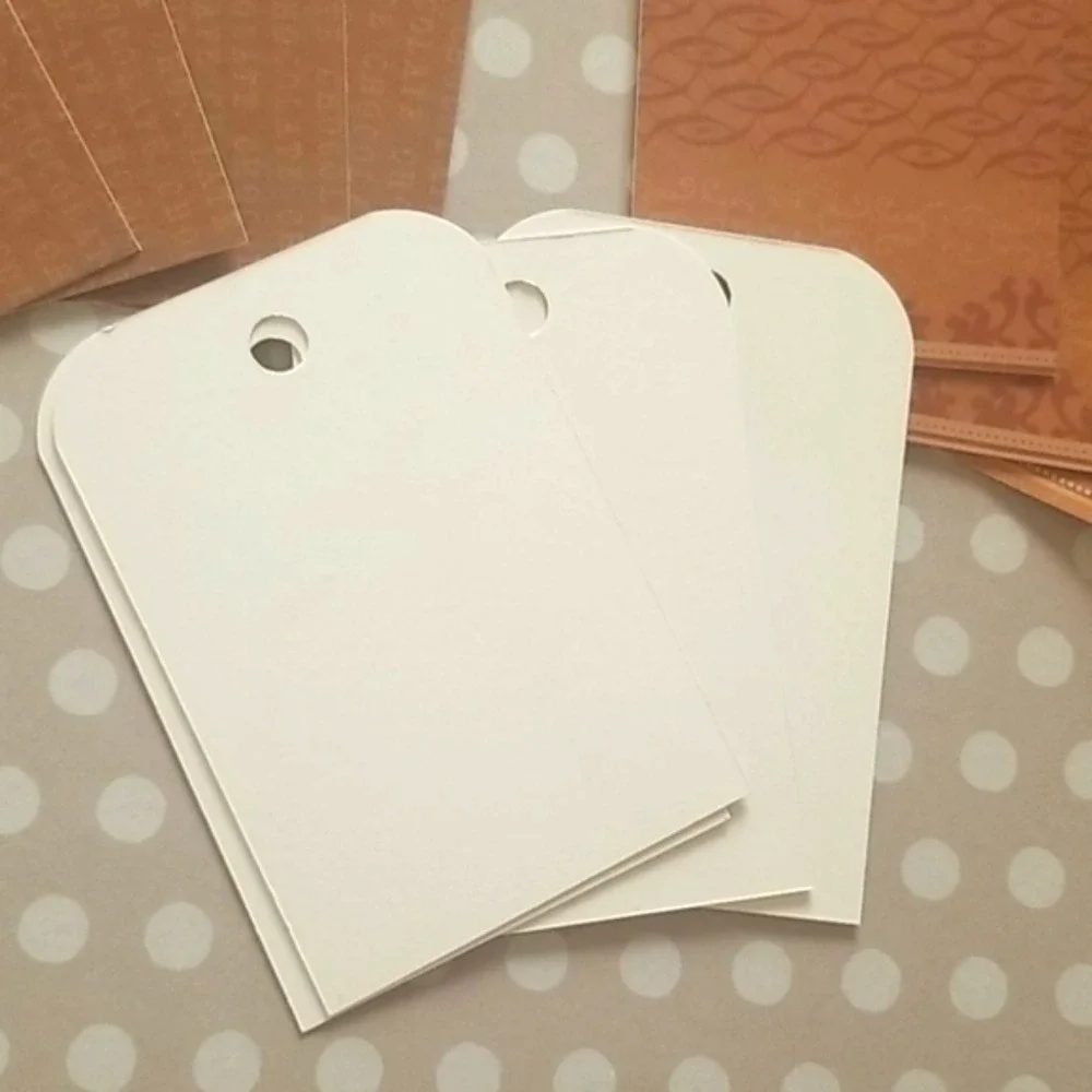 38 Multicolored Hand Cut Cardstock Gift Tags